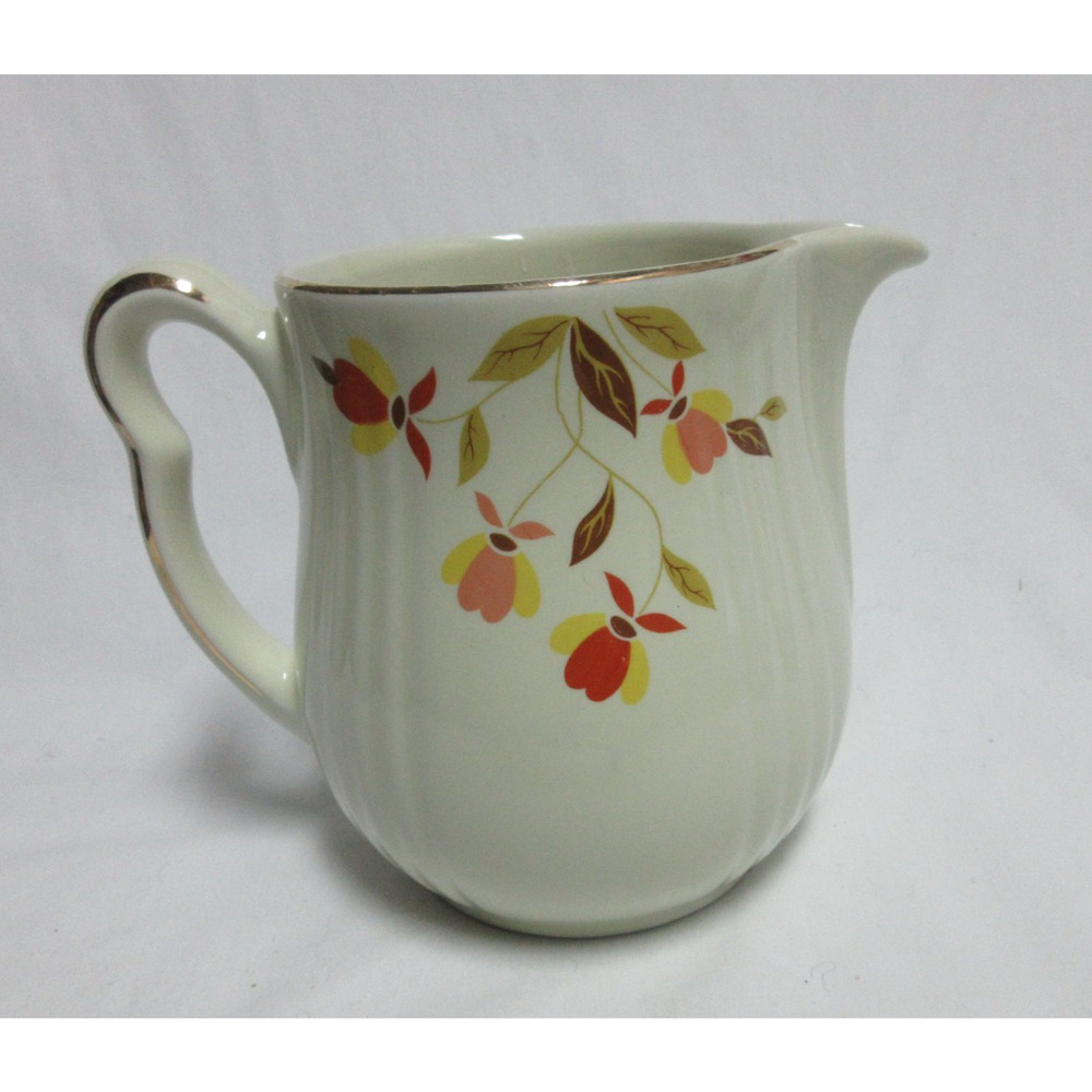 Vintage Hall Superior JEWEL TEA Autumn Leaf Mary Dunbar MILK PITCHER